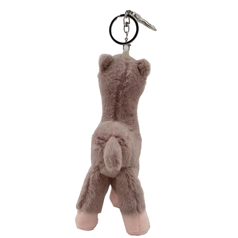Brown Super Soft Toy Alpaca Key Chain - Image 4