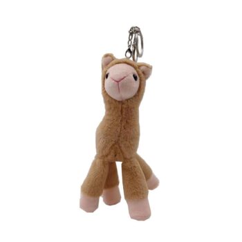 Light Brown Super Soft Toy Alpaca Key Chain