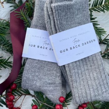 Alpaca Wool Socks Grey